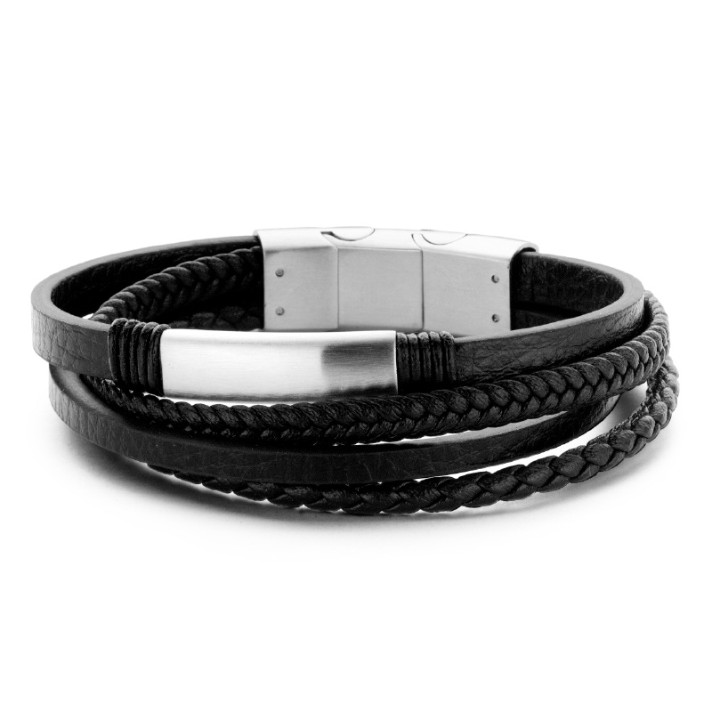 Gravurarmband "Papa" schwarz Gravurarmband "Papa" schwarz